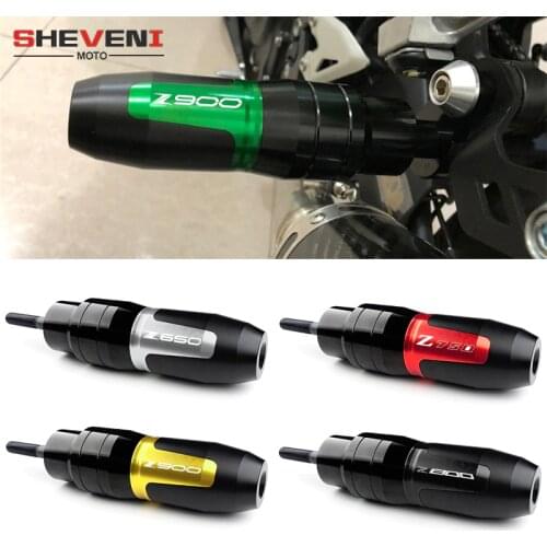 For Kawasaki Z900 Z650 Z800 Z750 Motorcycle CNC Aluminum Frame Exhaust Sliders Crash Protector Pads Crash silder with logo