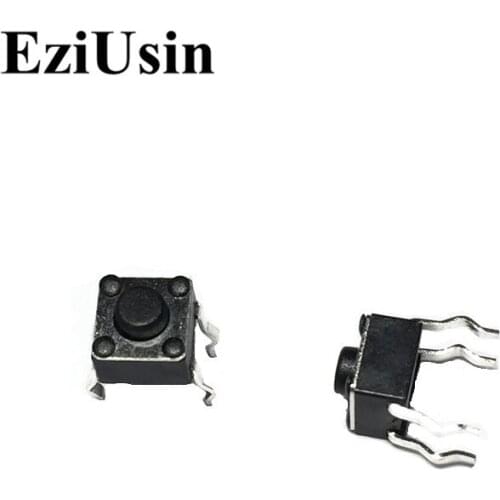 EziUsin 100pcs 4.5*4.5*3.8 4P PCB Keyboard Touch Button Micro Switch DIP Mini Momentary For Arduino Maker
