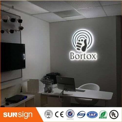 Factory Outlet stainless steel outdoor advertising signboard letters LED backlit signs