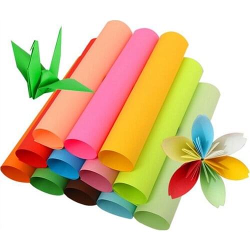 8.26*11.69 inch Fluorescent color copy printing paper 70g A4 childrens kindergarten manual DIY origami cutting draft paper
