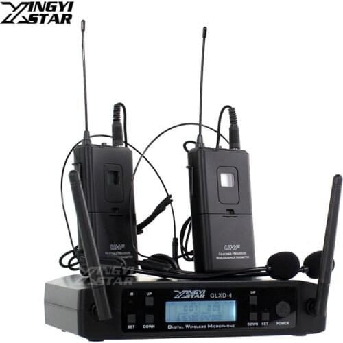 GLXD24 GLXD4 Professional UHF Wireless Microphone System Headworn Headset Mic Cordless Receiver For Karaoke Home Stage Church