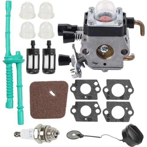 Carburetor For Stihl Fs45 Fs46 Fs55 Km55 Hl45 Fs45L Fs45C Fs46C Fs55C Fs55Rc String Trimmer Weed Eater C1Q-S97 C1Q-S186 With Air