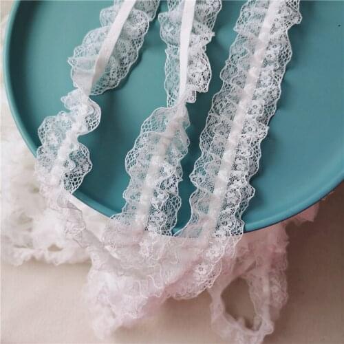 2M/lot 4 cm black and white elastic lace clothing neckline cuffs underwear skirt decoration lace accessories X577