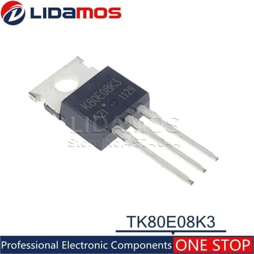 LIDAMOS 100PCS TK80E08K3 K80E08K3 75V 80A MOSFET New original