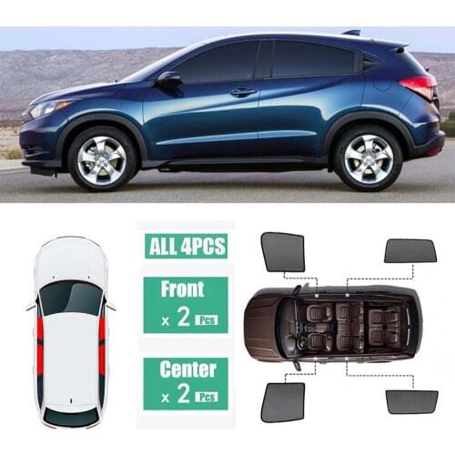 Side Windows Magnetic Sun Shade UV Protection Ray Blocking Mesh Visor Fit For Honda HRV 2013-2019