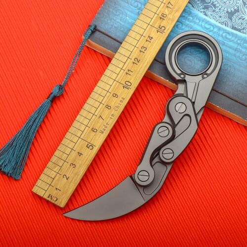 M390 powder steel titanium alloy handle mechanical claw knife outdoor portable folding hunting field self-defense knife