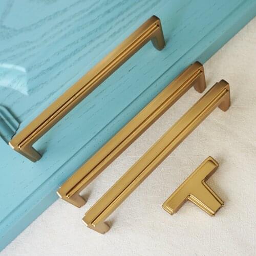 5" Champagne Gold Metal Handles Drawer Knobs Door Handle Kitchen Cabinet Handle Wardrobe Handle Furnitur Hardware Decoration