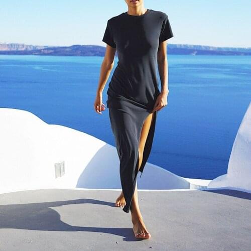 MOKOTODO Black Summer Dresses