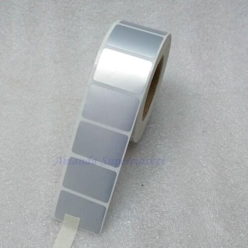 Label Sticker 30 x 20 mm 1000 Pieces/Roll Silver Sticker Silver PET Label Waterproof Tearproof Oilproof Barcode Label