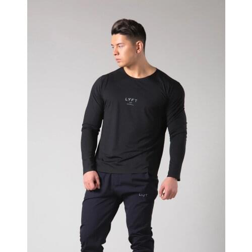 Mens Spring and Autumn Sports Pullover Undershirt Milk Silk Running Fitness Long Sleeve