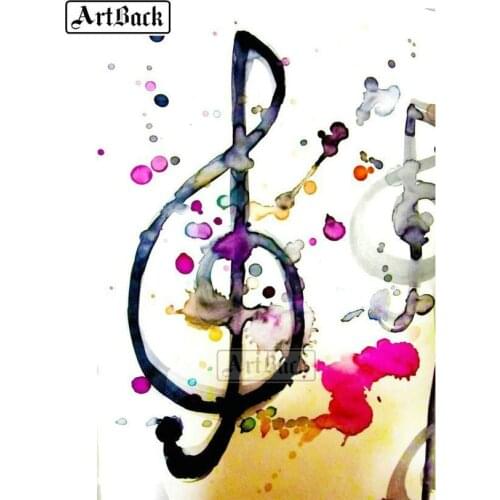 New diy 5d diamond painting music icon picture full square drill rhinestone diamond mosaic artwork gift ARD82