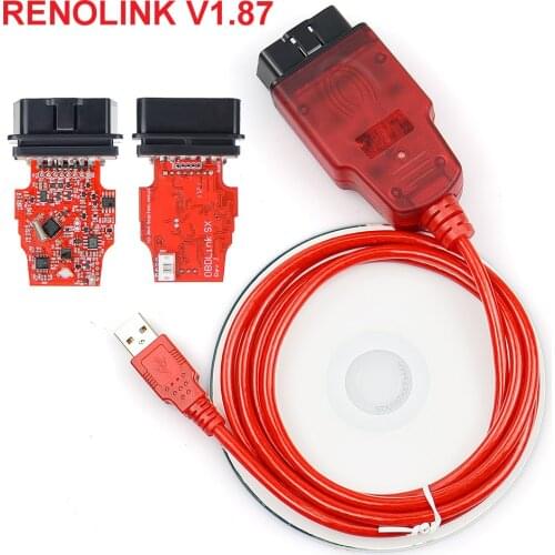 Renolink V1.52 /V1.87 for Renault ECU Programmer USB Diagnostic Cable ECU Program/ Key Coding/ Airbag Reset