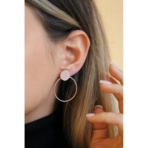 Argentum Concept- Burma-Ring Silver Design Rose Earrings-K092901