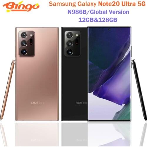Samsung Galaxy Note 20 Ultra 5G Note20 N986B Global Version Octa Core Exynos 990 6.9" 12GB&128GB 108MP&Dual 12MP Cell Phone NFC