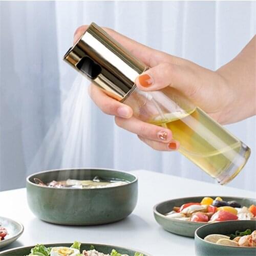 Creative Transparent Oil Sprayer Vinegar Bottle Oil Dispenser Glass Salad Soy Sauce Container for BBQ Kitchen Cooking Tools
