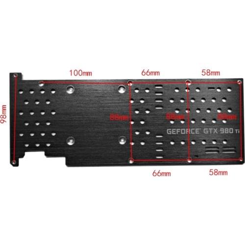 GEFORCE GTX980Ti public graphics card backplane gtx 980ti metal backplane with full insulation