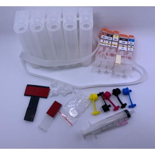 YOTAT 5color CISS Ink Cartridge PGI280 PGI-280 CLI-281 PGI-280XL for Canon PIXMA TS8120 TS9120 TR7520 TR8520 TS6120