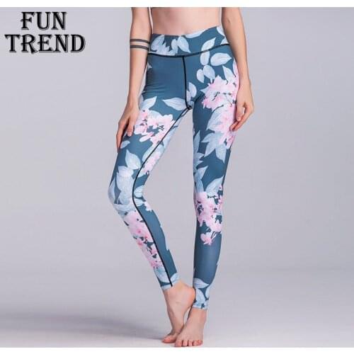 Women Sport Leggings Printed Yoga Pants High Waist Running Tights Fitness Yoga Gym leggings Sports Trousers Quick Dry Sportswear