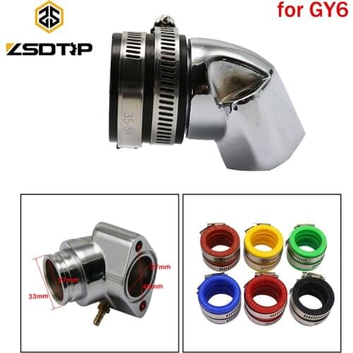 ZSDTRP 27mm Carburetor Boot Intake Manifold For GY6 125cc 150cc 4T Engine Scooter ATV Go Kart