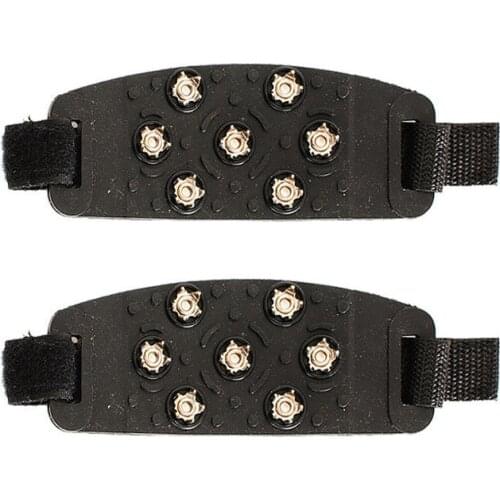 1 pair 5-Stud Snow Ice claw Climbing Anti Slip Spikes Grips Crampon Cleats Shoes Cover for women men Boots Cover