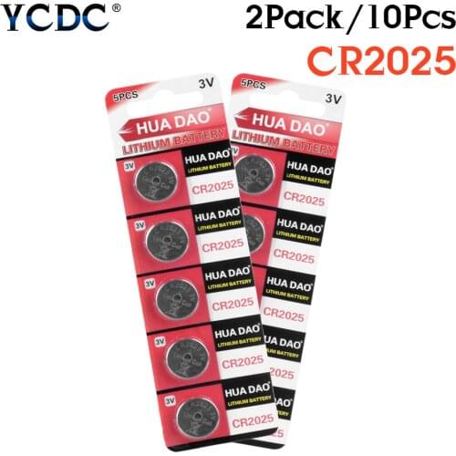 10pcs/pack CR2025 Lithium Button Battery DL2025 BR2025 KCR2025 Cell Coin Batteries 3V CR 2025 For Watch Electronic Toy Remote