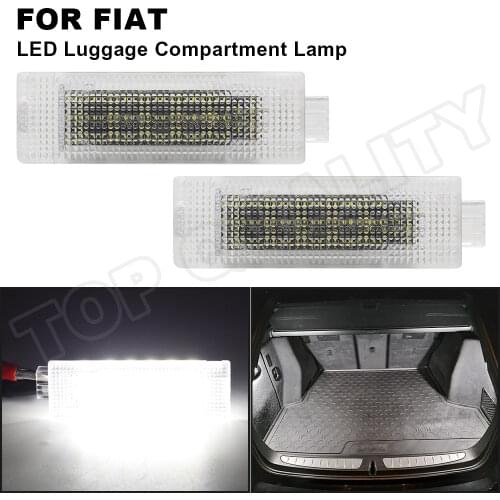 2x For Fiat 500X 2016 2017 2018 2019 500L 2013-2019 LED Footwell Luggage Compartment Trunk Boot Lights Interior Glove Box Lamps