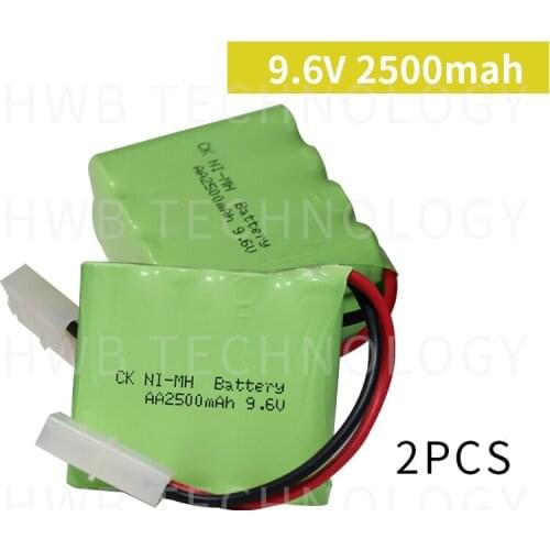 2 Pieces/lot High Quality AA 9.6V 1800mAh ni-mh Rechargeable battery pack Free shipping