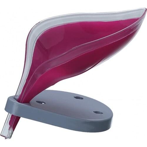 2Pcs Bathroom Leaf Shape Drain Soap Box Rack Suction Cup Storage Tray Holder Soap Box Rack