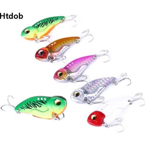 5Pcs VIB Fishing Lure 5cm 20g jigbait Hard Bait metal Spoon Spinner Sinking bounce artificial bait leurre de peche metal vib