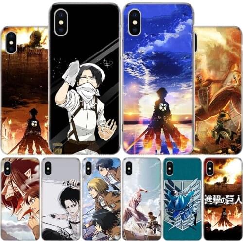 Attack on Titan Anime Cover Phone Case For Apple iphone 11 12 Pro XR X XS Max 7 8 6 6S Plus + 7G 6G 5 SE 2020 Coque Popular