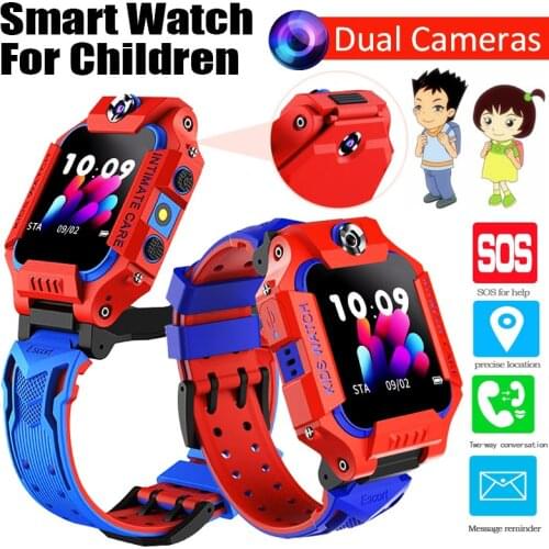 Dual Camera Kids Smart Watch For Children Smartwatch LBS Position Baby Watches SOS Call Location Finder Anti Lost Monitor Watch