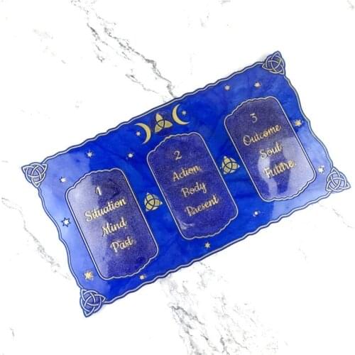 Durable Unique Tarot Cards Game Mold Resin Casting Molds with Pretty Pattern Best Gift for Family or Friend DIY Making