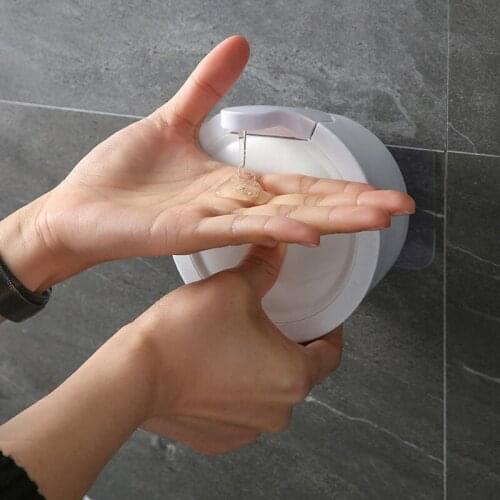 Lotion Dispensing Bottle Punch-Free Detergent Shampoo Press Bottle Bathroom Wall Hanging Manual Hand Sanitizer Storage Bottle