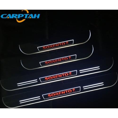CARPTAH 4 PCS For Kia Sorento XM Prime 2009 - 2019 Moving LED Door Sill welcome Scuff Plate Pathway Dynamic Streamer light