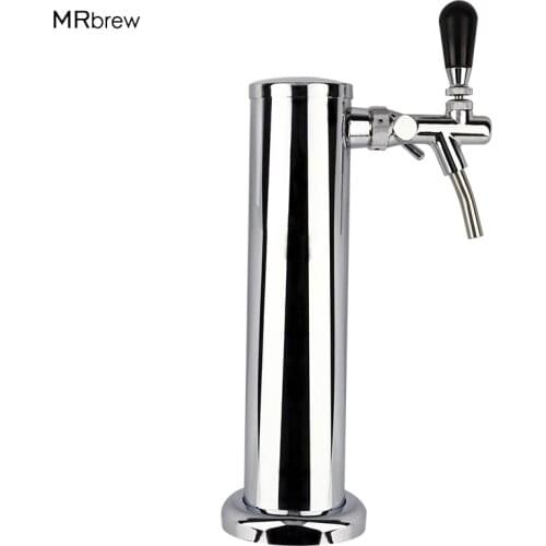 Chrome Plated Single Adjustable Faucet Draft Beer Tower Single Tap Draft Beer Kegerator Tower For Bar Homebrew