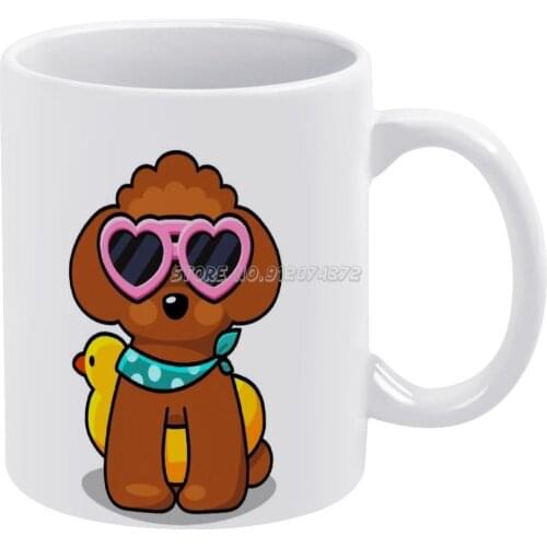 Crypto Puppy Coffee Mugs 330ml Creative Travel Mug and Cup Office Drinkware Mugs Tazza Tron Crypto Fun Cuty Puppy Sun Sand So Sw