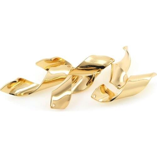 Brass Gold Geometric Polygonal Earring Stud Connector For DIY Earrings Jewelry Making