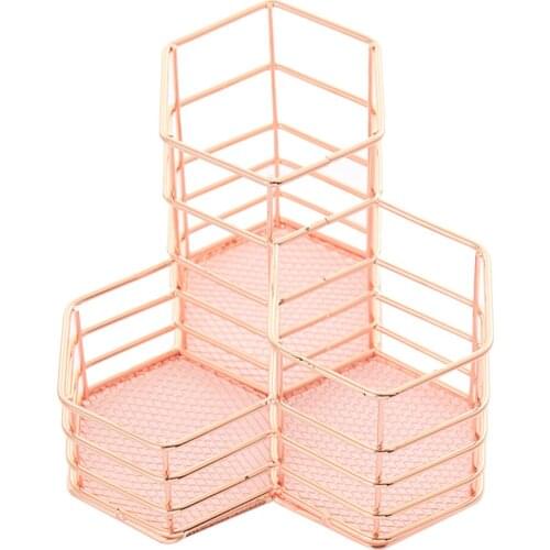 Metal Office Desk Pen Pencil Makeup Brush Holder Rack Cup Mesh Organizer Container Racks 2020