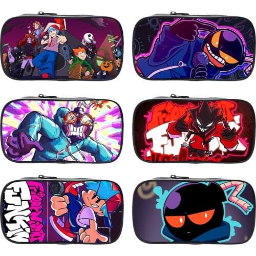 Fashion Friday Night Funkin Cosmetic Case Music Rhythm Game Pencil Case Cartoon Stationery Makeup Zipper Storage School Supplies