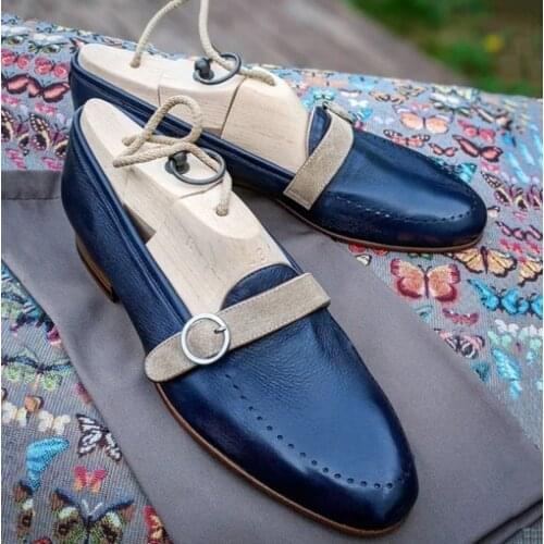 Mens Shoes High Quality Pu Leather New Fashion Stylish Design Monk Strap Shoe Casual Formal Loafer Shoes Zapatos De Hombre 4M990