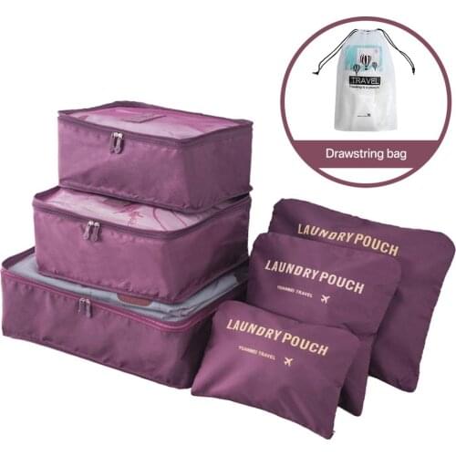 6PCS Travel Organizers Packing Bags Travel Packing Cubes Set for Clothes Shoes Travel Luggage Organizers Storage Bags