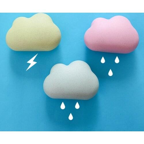 1Set Wheat straw Cute Cloud Shape Bamboo Charcoal Bag with Storage Box For Refrigerator Car Home Air Freshener