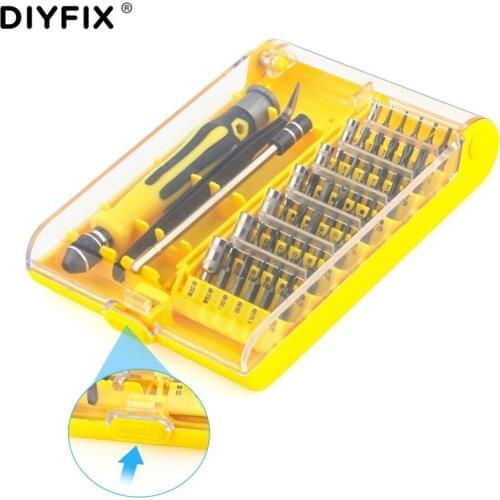 DIYFIX 45 in 1 Precision Screwdriver Set Magnetic Extension Rod for CellPhone RC Drone PC Household Repair Disassemble Tools Kit