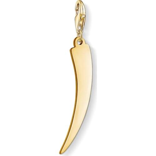 Gold Color Tooth Pendant Charms 925 Sterling Silver Jewelry Making Accessories Fit Bracelet Necklace Women Men Gift Wholesale