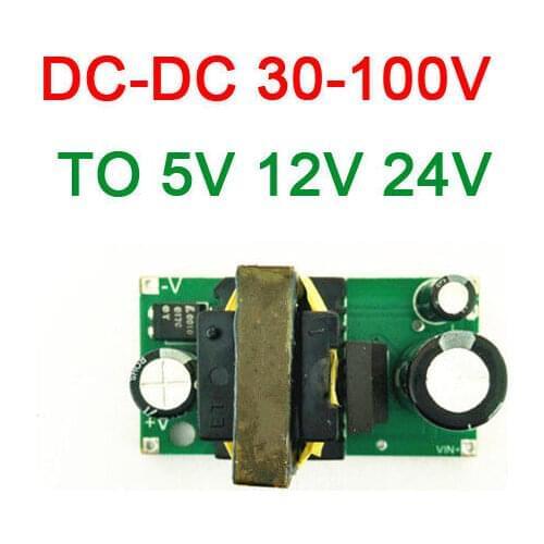 DC-DC 30-100V 36V 48V 64V 72V 84V to 5V 12V / 24V 1A Buck Step Down Power Supply