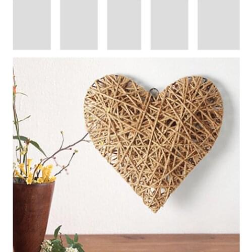 Handmade Rustic Shabby Rope Heart Hanger Wedding Hanging Decoration