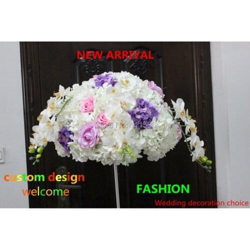 SPR New arrival wedding table centerpiece decoration flowers with butterfly orchid Road lead flower balls-50CM-2pcs/lot
