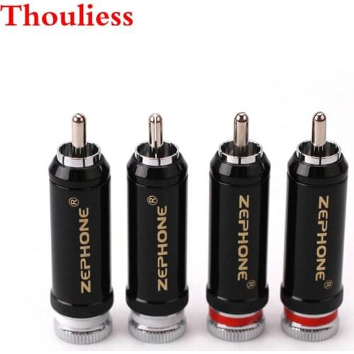 Thouliess Free Shipping 4pieces HIFI RCA Jack Plug Connector for DIY audio cable
