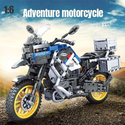 High-tech Motorcycle car Model building blocks Speed Racing car City Vehicle MOC Motorbike bricks Kits toys for children