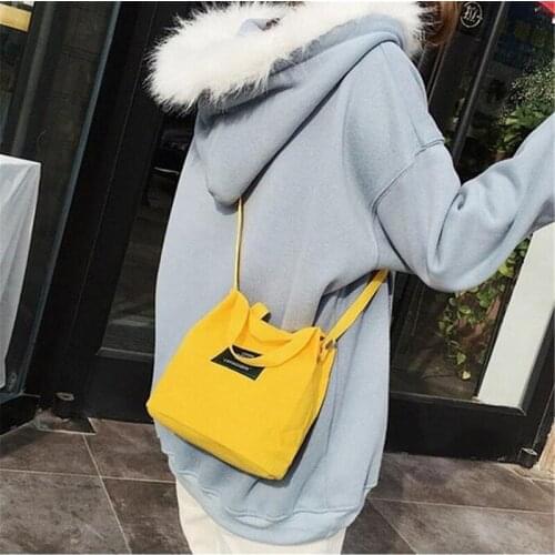 Women Canvas Bag Cloth Shoulder Bag Storage Handbag Reusable Pure Color Casual Tote Outdoor Bag small Handbag
